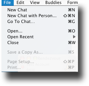 iChat Menu