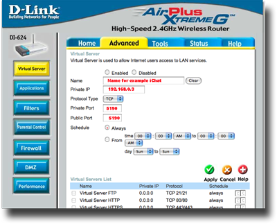 D-Link Port Fowarding