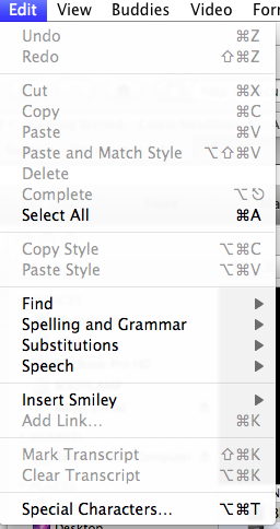 small Edit Menu pic