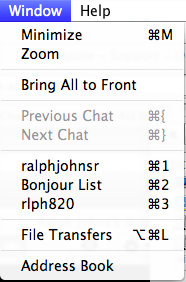 small iChat 5 Video Menu pic